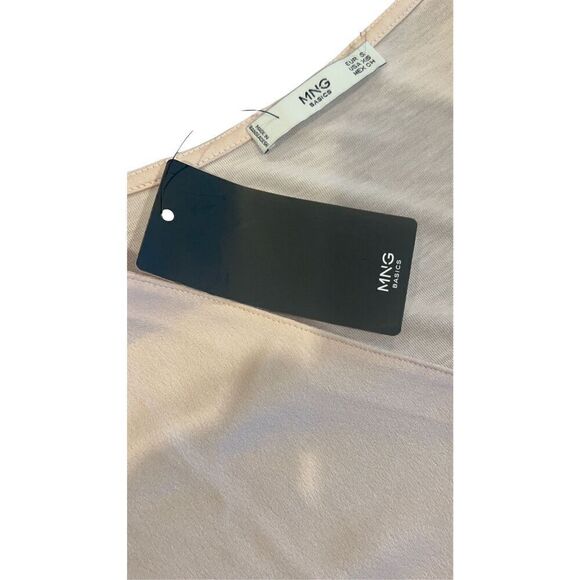 MNG Mango classic Satin Pink top - Picture 5 of 8